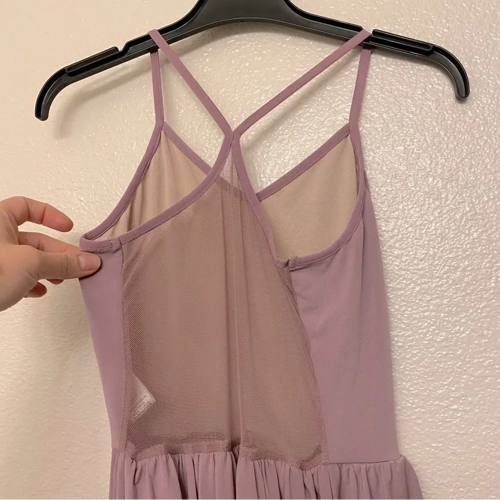 WEISSMAN Balera Dance ballet lyrical lavender Illusion Mesh Day Dress D9253 LC